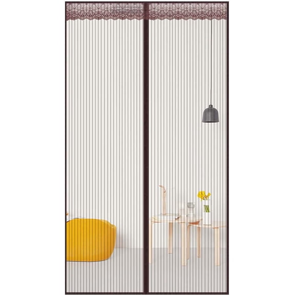 Magnetic Screen Door Mesh Screen Door with Magnet 31x77 , Heavy Duty Mesh Curtain with Full Frame Hook and Loop, Screen Doors Mesh Curtain for Balcony Patio, Door Netting