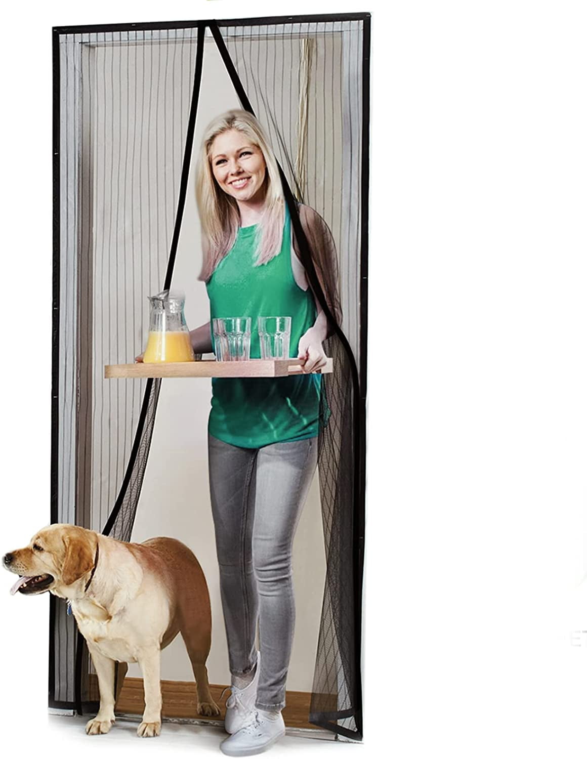 Retractable Screen Door Magnetic Closure Screen Door For 36