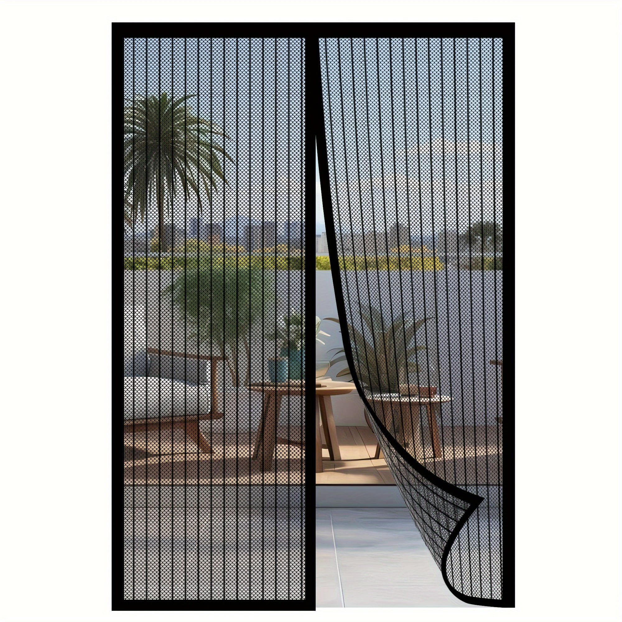 Screen Door Self Sealing, Heavy Duty, Hands Free Mesh