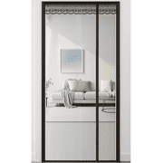 Magnetic Screen Door with Side Opening, Auto-Close Durable Mesh Curtain, Bug Proof & Pet Safe Design, Effortless Access for Family, 39.4" x 82.7", Black