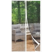 Magnetic Screen Door,Size 39" 82" ,Heavy Duty Door Screen Magnetic Closure Keep Bugs Out,Screen Door Mesh- Pet and Kid Friendly Fits,Free Double-sides Tape,White