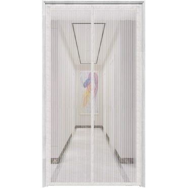Magnetic Screen Door with 32 Magnets Heavy Duty Mesh Curtain, Fits Doors Up to 39"x82", Dogs Pets Friendly Door Screen, Black