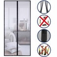 thumbnail image 1 of Hands Free Magnetic Screen Door Mesh Curtain Keeps Bugs Out Full Frame Magnets with Magic Tape 39 x 83 Inches, 1 of 6