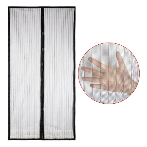 Magnetic Screen Door with Heavy Duty Mesh Curtain for Sliding Front Doorway, 39.37 x 82.67 inch, 2 Pcs