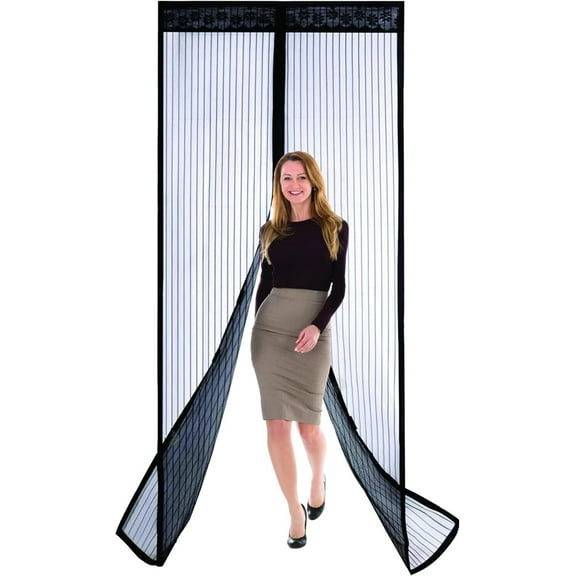 Magnetic Screen Door with Heavy Duty Strong Magnets and Mesh Curtain