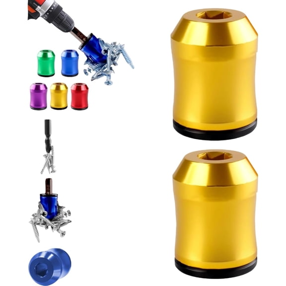 Magnetic Screw Holder Ring, Bit Magnetizer for Drill, Screwdriver Magnetic Bit Holder, Universal Tool for Hex Bits and Power Drills