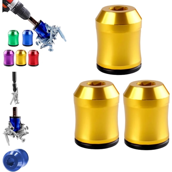 Magnetic Screw Holder Ring, Bit Magnetizer for Drill, Screwdriver Magnetic Bit Holder, Universal Tool for Hex Bits and Power Drills