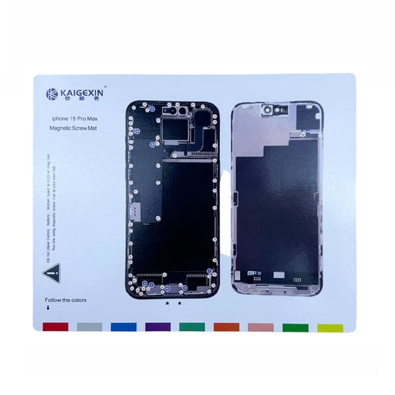 Magnetic Screw Mat Compatible With iPhone 15 Pro Max Repair Disassembly Help Training Guide