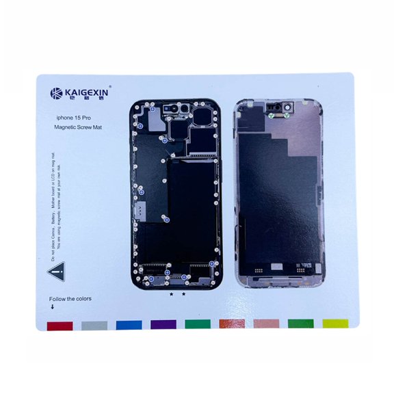 Magnetic Screw Mat Compatible With iPhone 15 Pro Repair Disassembly Help Training Guide