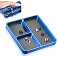 thumbnail image 1 of Magnetic Screw Organizer Tray - Screw Holder for RC Models, Electronics, Phone Repair, Small Tool Tray Parts Holder for Screws, Sockets, Bolts, Pins, 3-Compartment Parts Storage with Medium Magnet, 1 of 6