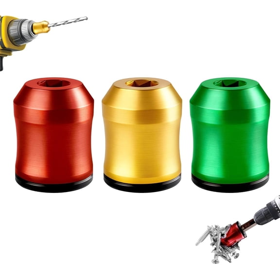 Magnetic Screwdriver Bit Holder, 3Pcs Strong Removable Magnetic Rings for Hex Shank Drill & Power Driver Bits