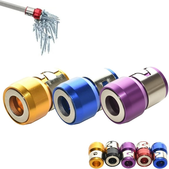 Magnetic Screwdriver Bit Magnetizer Multipack Alloy Steel Screw Holder Ring Hex Power Drill Bits Household DIY Tool Kit Secure Fastening Blahzhy | Black