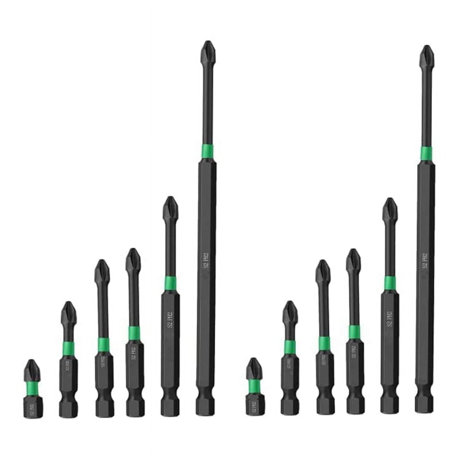 Screwdriver Bit Set, 12Pcs Head Bits, Steel Screwdriver Bit for Power