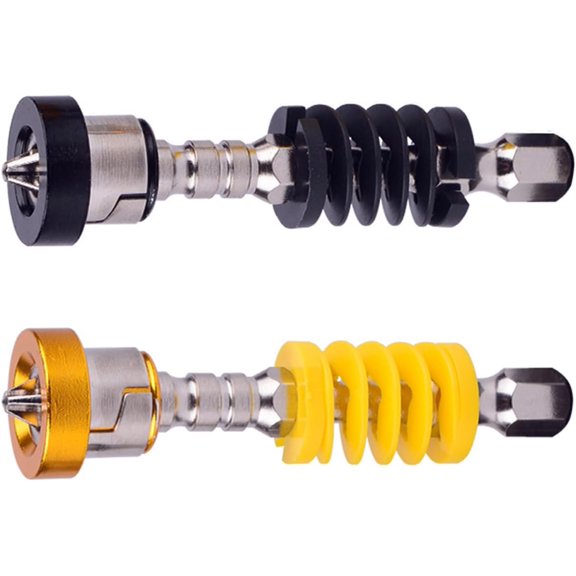 Magnetic Screwdriver Bit with Quick Release Spring Mechanism for Electric Drills, 2-Pack