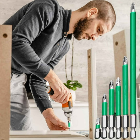 Magnetic Screwdriver Drill Bit Set 6 Pc – Alloy Steel Precision Tips • Anti-Slip, High Durability, Universal Fit for Electronics, Home, Furniture , Ergonomic Design