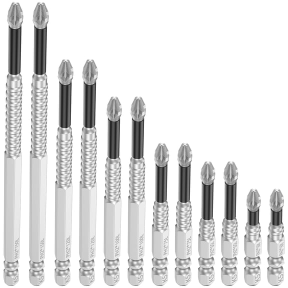 Magnetic Screwdriver Drill Bit Solid High Efficient Magnet Electric Screwdriver Set Reusable Hex Shank Steel Slot Bit for Repairing