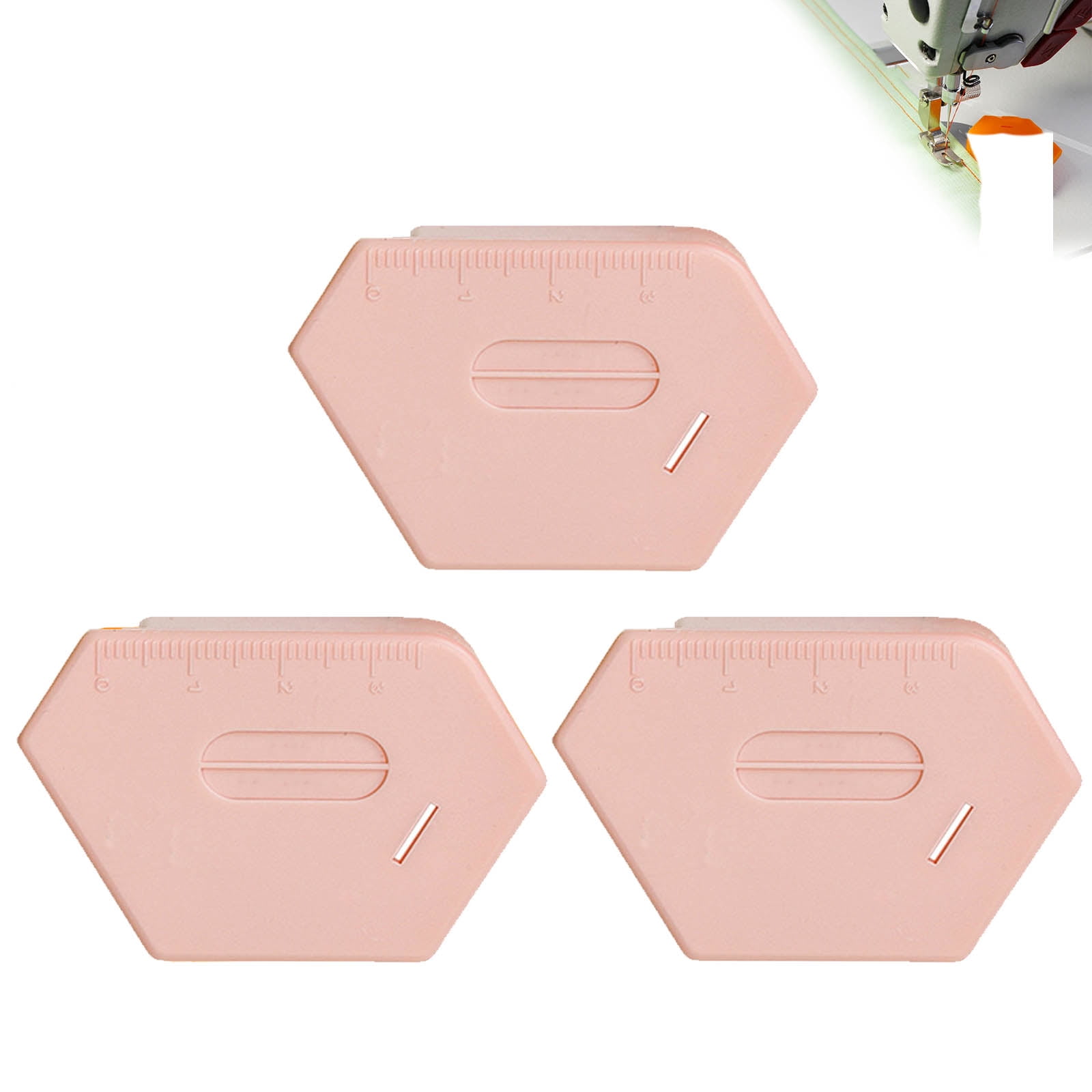 Magnetic Seam Guide For Sewing Machine - 3 Pack, Strong Magnet, Polygonal Design With Scale