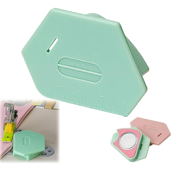 Magnetic Seam Guide for Sewing Machine, 2025 Upgraded Multi-Purpose Tool Polygonal Strong Magnetic Gauge, Multifucntional Seam Guide Hemmer with Scale, Sewing Supplies Accessories