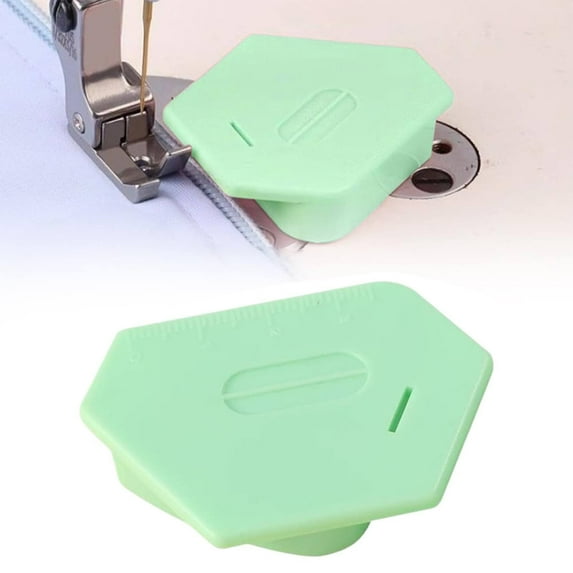 Magnetic Seam Guide for Sewing Machine, Magnetic Sewing Table, Polygonal Multifucntional Seam Guide with Scale, 1Pcs Universal Sewing Quilting Accessories Tools Green 2.6x1.6 Inch