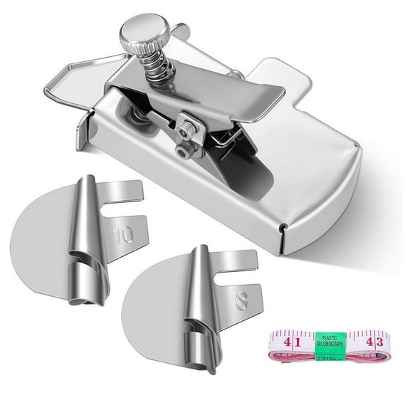 Magnetic Seam Guide for Sewing Machines, 8/10 mm Sewing Hemming Foot and Measuring Tape for Sewing Machine Accessories