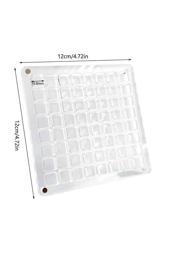 Magnetic Seashell Display Box - Transparent Storage Organizer with Magnetic Buckle,Multifunctional Clear Jewelry Display Case for Shells,Rocks,Diamonds,Crystals,and Nail Art Rhinestones(64 Grids)