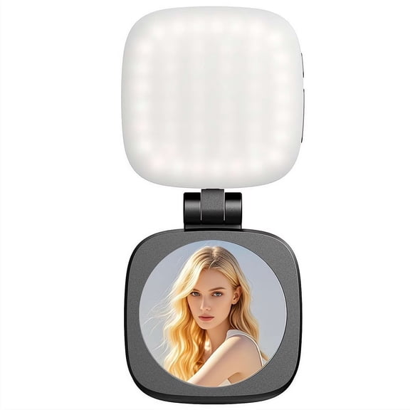 Magnetic Selfie Light Compatible with MagSafe iPhone, Multiple Folding LED Phone Photo Beauty Fill Ring Lighting with Mirror for Zoom Makeup Photography Recording Video Conference (1 pcs)