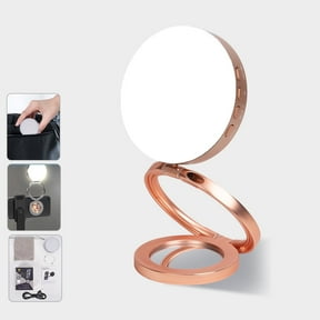 Magnetic Selfie Light, LED Fill Light Compatible with Magsafe, LED Selfie Ring Light Included Sticky Ring for Phones, for Selfies/Photography/Zoom Calls/Video Conference, Gold
