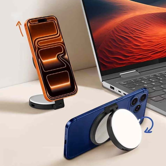 Selfie Light for MagSafe , LED Phone Light for Vlog Makeup Video Conference, Ring Light with Stand Function & 2 Light Modes
