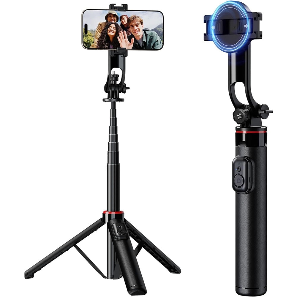 Magnetic Selfie Stick Tripod with Wireless Remote ,Fill Light,All-in-One Phone Tripod Extendable Phone Stand Tripod