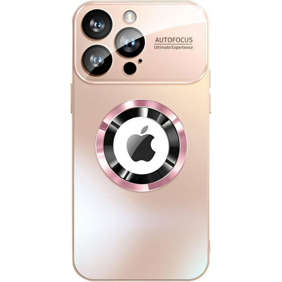 Magnetic Series Design for iPhone Case[Compatible with MagSafe][Military Drop&Full Camera Lens Protection] Large Window Logo View Dust-Proof Matte Shockproof Cover (Pink,iPhone 11)
