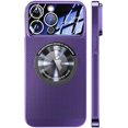 thumbnail image 1 of Magnetic Series Designed for iPhone Case,Compatible with MagSafe,Large Window Camera Lens Protection,Electroplated Mesh Heat Dissipation Logo View Shockproof Cover (Purple,iPhone 14 Pro), 1 of 7