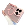thumbnail image 1 of Magnetic Series Designed for iPhone Case,[Compatible with MagSafe][Military Drop & Bumper Camera Lens Protection],Translucence Matte Frosted Shockproof Cover (Pink,iPhone 15 Pro), 1 of 6