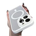 thumbnail image 1 of Magnetic Series Designed for iPhone Case,[Compatible with MagSafe][Military Drop & Bumper Camera Lens Protection],Translucence Matte Frosted Shockproof Cover (White,iPhone 13), 1 of 5