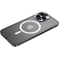 thumbnail image 1 of Magnetic Series Designed for iPhone Case,[Compatible with MagSafe][Military Drop&Camera Lens Protection],Classic Slim Matte Translucent Metal Bumper Shockproof Cover (Black,iPhone 11), 1 of 6