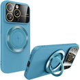 thumbnail image 1 of Magnetic Series Designed for iPhone Case,[Compatible with MagSafe][Military Drop & Camera Lens Protection],Large Window Ring Holder Stand Shockproof Cover (Blue,iPhone 14 Pro Max), 1 of 6