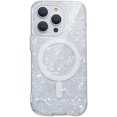 thumbnail image 1 of Magnetic Series Designed for iPhone Case[Compatible with MagSafe][Military Drop&Camera Lens Protection] Laser Glitter Pearly Shell Translucence Shockproof Cover (White,iPhone 15 Pro Max), 1 of 6