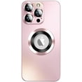 thumbnail image 1 of Magnetic Series Designed for iPhone Case,[Compatible with MagSafe][Military Drop & Camera Lens Protection],Luxury Logo View Matte Shockproof Cover (Pink,iPhone 15 Plus), 1 of 6