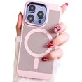 thumbnail image 1 of Magnetic Series Designed for iPhone Case[Compatible with MagSafe] Military Drop&Camera Lens Protection Matte Ultra Thin Heat Dissipation Hard Shockproof Cover (Pink,iPhone 13 Pro Max), 1 of 7