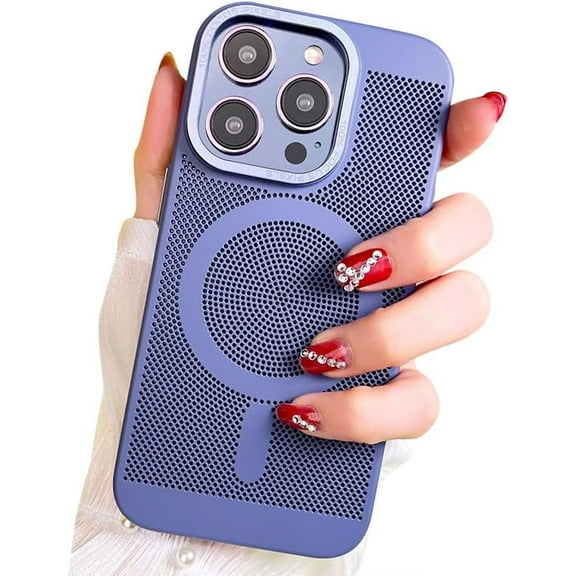 Magnetic Series Designed for iPhone Case[Compatible with MagSafe]Military Drop&Camera Lens Protection]Matte Ultra Thin Heat Dissipation Hard Shockproof Cover (Lavender Grey,iPhone 13 Pro Max)