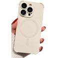 thumbnail image 1 of Magnetic Series Designed for iPhone Case,[Compatible with MagSafe][Military Drop][Four Corner & Camera Lens Protection],Liquid Silicone Anti-Slip Shockproof Cover (White,iPhone 12 Pro), 1 of 7