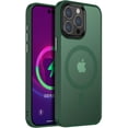 thumbnail image 1 of Magnetic Series Designed for iPhone Case,[Compatible with MagSafe][Military Drop&Full Body Protection],Classic Slim Matte Translucent Metal Button Shockproof Cover (Green,iPhone 15 Pro Max), 1 of 6