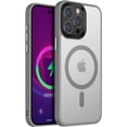 thumbnail image 1 of Magnetic Series Designed for iPhone Case,[Compatible with MagSafe][Military Drop&Full Body Protection],Classic Slim Matte Translucent Metal Button Shockproof Cover (Gray,iPhone 12 Pro Max), 1 of 5
