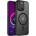 thumbnail image 1 of Magnetic Series Designed for iPhone Case,[Compatible with MagSafe][Military Drop&Full Body Protection],Classic Slim Matte Translucent Metal Button Shockproof Cover (Black,iPhone 15 Pro Max), 1 of 6