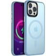 thumbnail image 1 of Magnetic Series Designed for iPhone Case,[Compatible with MagSafe][Military Drop&Full Body Protection],Classic Slim Matte Translucent Metal Button Shockproof Cover (Blue,iPhone 15 Pro Max), 1 of 6