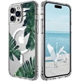thumbnail image 1 of Magnetic Series Designed for iPhone Case,[Compatible with MagSafe][Military Drop & Full Body Protection],Crystal Clear Cute Flower Flora Shockproof Cover (Banana Leaf,iPhone 14 Plus), 1 of 6