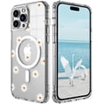 thumbnail image 1 of Magnetic Series Designed for iPhone Case,[Compatible with MagSafe][Military Drop & Full Body Protection],Crystal Clear Cute Flower Flora Shockproof Cover (Chrysanthemum,iPhone 15), 1 of 6