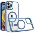 thumbnail image 1 of Magnetic Series Designed for iPhone Case[Compatible with MagSafe][Military Drop] Metal Camera,Full Body Bumper Protection,Not Yellowing Clear Shockproof Cover (Blue,iPhone 14), 1 of 6