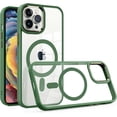 thumbnail image 1 of Magnetic Series Designed for iPhone Case[Compatible with MagSafe][Military Drop] Metal Camera,Full Body Bumper Protection,Not Yellowing Clear Shockproof Cover (Green,iPhone 15 Pro Max), 1 of 6