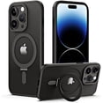 thumbnail image 1 of Magnetic Series Designed for iPhone Case,Wireless Charging Compatible,Military Drop&Metal Camera Protection,Ring Stand Holder Kickstand Clear Transparent Cover (Black,iPhone 14 Pro), 1 of 6