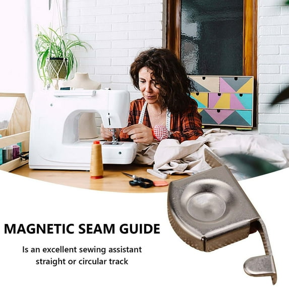 Magnetic Sewing Guide for Sewing Machines | G30 Extra Strong Fixed Magnet | Stainless Steel Seam Allowance Guide | Easy Position Adjustment | Efficient Straight Line Sewing Tool